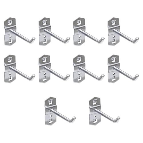 10 Pack Supermarkt Regal Haken, Heavy Duty Quadrat Loch Platte Haken, Metall Display Regal Haken für Supermarkt Garage Einzelhandel (75mm)