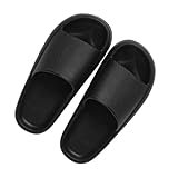 Uonlytech Zapatillas Unisex Transpirables de Verano para Casa Antideslizante EVA Diseño Ligero y Cómodo para Uso Hogar Hotel y Piscina Talla Color Negro