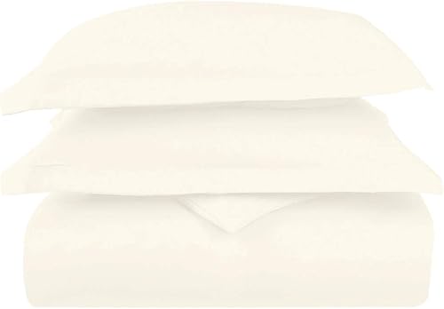 Pizuna Juego de funda de edredón tamaño Queen 100% algodón, 800 hilos de algodón de fibra larga, tejido de satén grueso con cierre de botón (funda