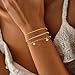 SELSHE Dainty Bracelets For Women,14k Gold Plated Bracelet Stack Fashion Cute Gold Chain Bracelets Charm Paperclip Tennis Bracelet Waterproof Jewelry For Women Gold