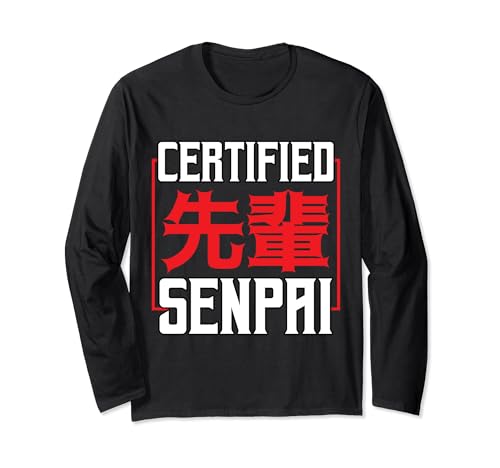 Senpai Esthétique Anime Manga Artistique Japonais Certifié Manche Longue