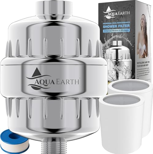 Aqua Earth Shower Filter For Hard Water Removes Chlorine Fluoride Harmful Substances Organics Other Sediments...