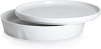Guy Degrenne L'Econome by Starck Stackable Porcelain Bowl & Plate Set - French Luxury Dinnerware, 9.4" White, Microwave & Dishwasher Safe