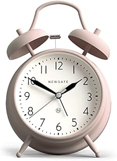 NEWGATE® Classic Twin Bell Alarm Clock - The Covent Garden Metal Alarm Clock - Bedroom Accessories - Desk Accessories - Bedside Alarm Clock - Retro Alarm Clock - Traditional Alarm Clock - Black