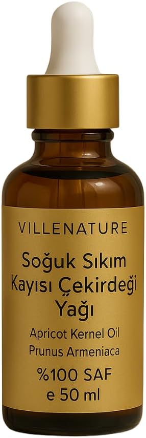 Soğuk Sıkım Kayısı Çekirdeği Yağı,%100 Saf ve Doğal, Cilt ve Saç Bakımı İçin, Prunus Armeniaca, 50 ml