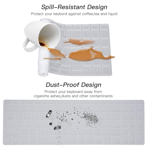 Image of Saco Laptop Keyboard Cover Compatible for 2024 ASUS Vivobook 16 X1605ZAB-MB322WS | X1605ZAB-MB342WS | X1605ZAC-MB541WS | X1605ZAC-MB542WS Series 16 Inch Laptop - Transparent