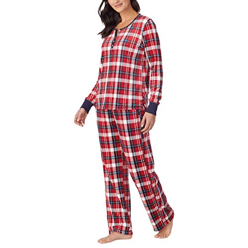 Nautica Ladies' 2-Piece Pajama Set (Xs, Red White Plaid) #TOP1