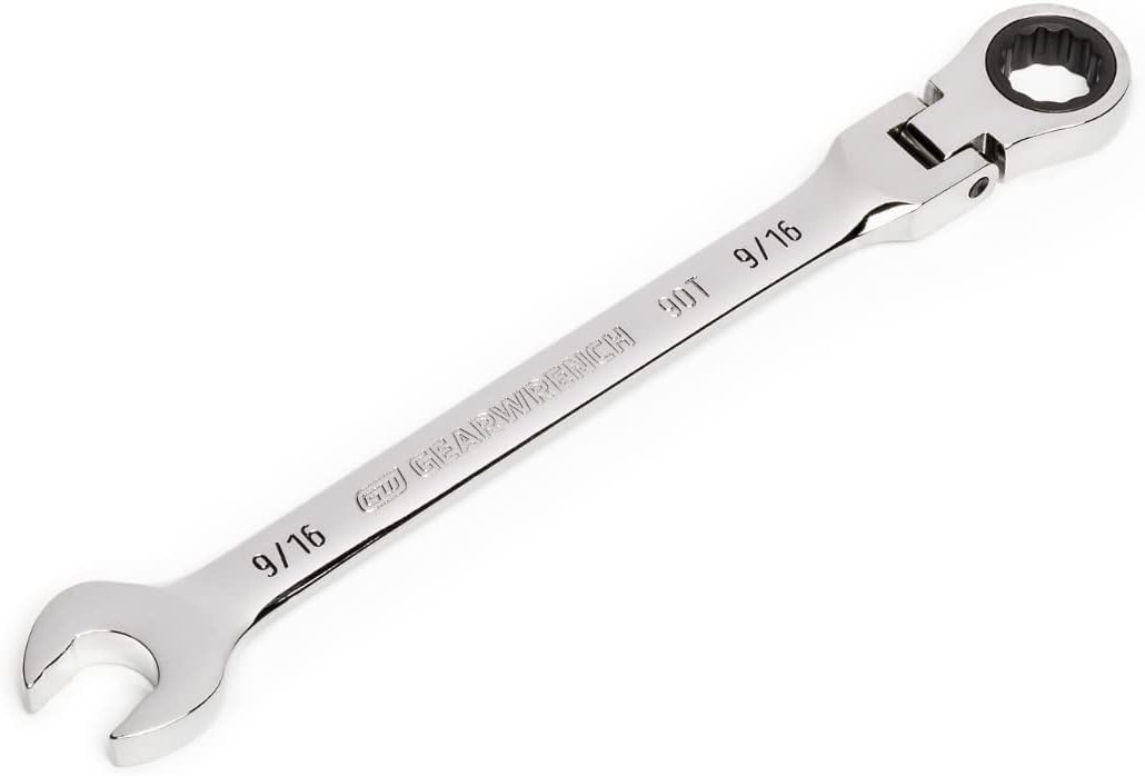 GEARWRENCH 9/16" 4 Degree Swing Arch 12 Point Flex Head Ratcheting Combination Wrench - 86746