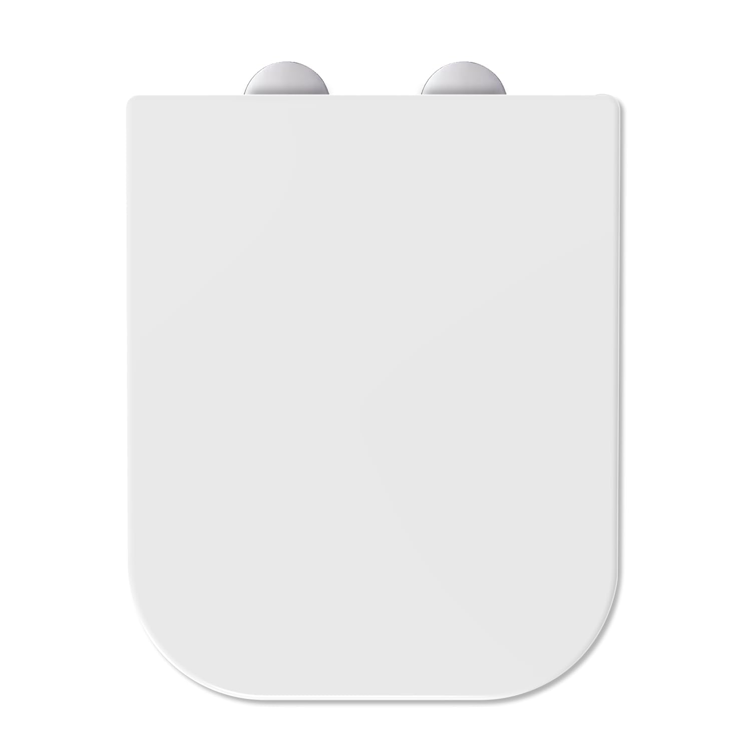 Mass Dynamic White Square Toilet Seat Features Soft-Close, Loo Seat With One-Button Quick Release For Hassle-Free Cleaning, Top Fixing Adjustable Hinges - Pakc Of 5