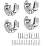 Usos: Adecuado para rieles de ropa de armario, soporte de rieles de ropa de armario, también adecuado para instalar barras de ducha de baño, torres, soporte de barra de cocina, etc.