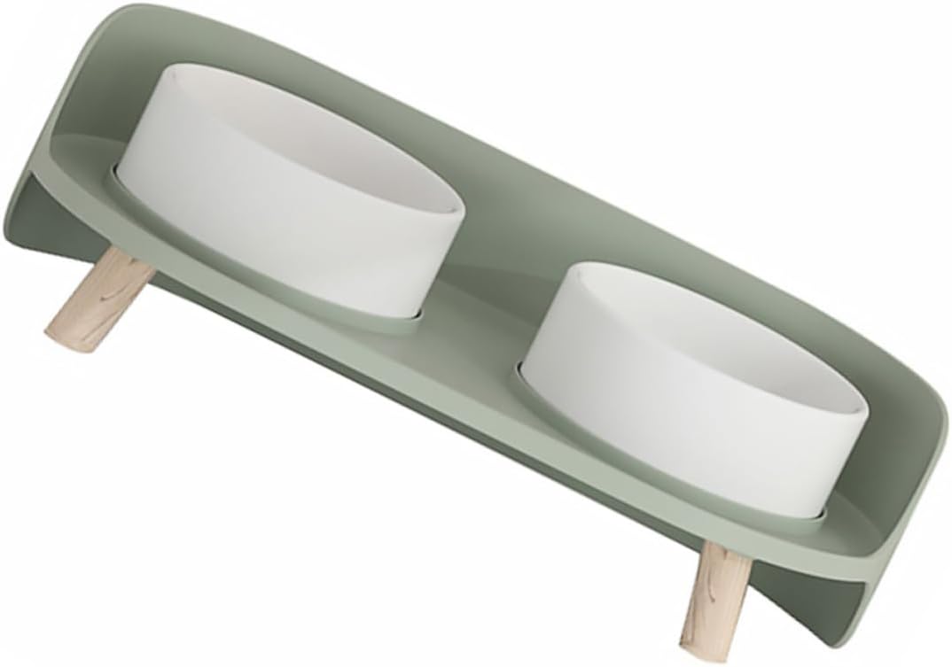 Ceramic Pet Feeding Bowl Cat Bowl Double Odorless Ceramic Material Safe for Cats