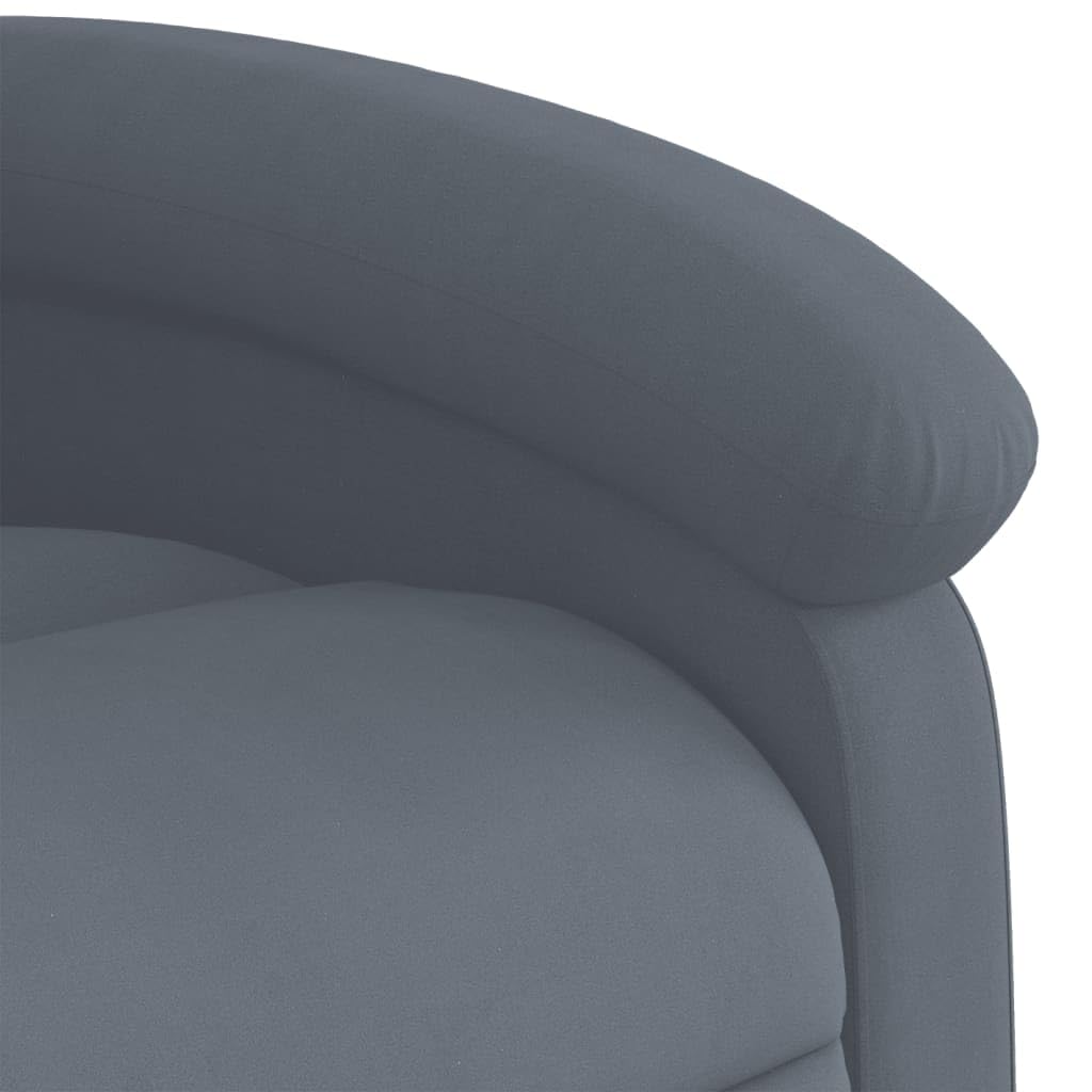 IKAYAA Sillón Masaje Reclinable Sillón Masaje Eléctrico Sillon Relax Reclinable Sillon Reclinable Manual Sillón Relax de Terciopelo, con Prácticos Bolsillo, Gris Oscuro