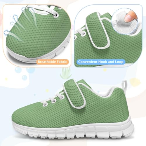 MARSVOVO Shoes for Kids Unisex Breathable Comfortable Classic Hook and Loop Non Slip Shoes Running Athletic Casual Sneakers 5
