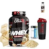 ProCell | PACK Whey Core + BCAA COMPLEX + Shaker + Batido REGALO | Proteina Whey concentrada | Aminoácidos | Gana masa muscular (2 kg, Chocolate Blanco)