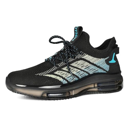 Generisch Fashion Color Matching Mesh Lace Up Couple Sneakers Casual Comfortable Running Shoes for Men Women, lightblue, 5 UK