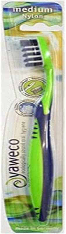 Yaweco 101020 Eco Toothbrush Nylon Medium, Assorted Colours