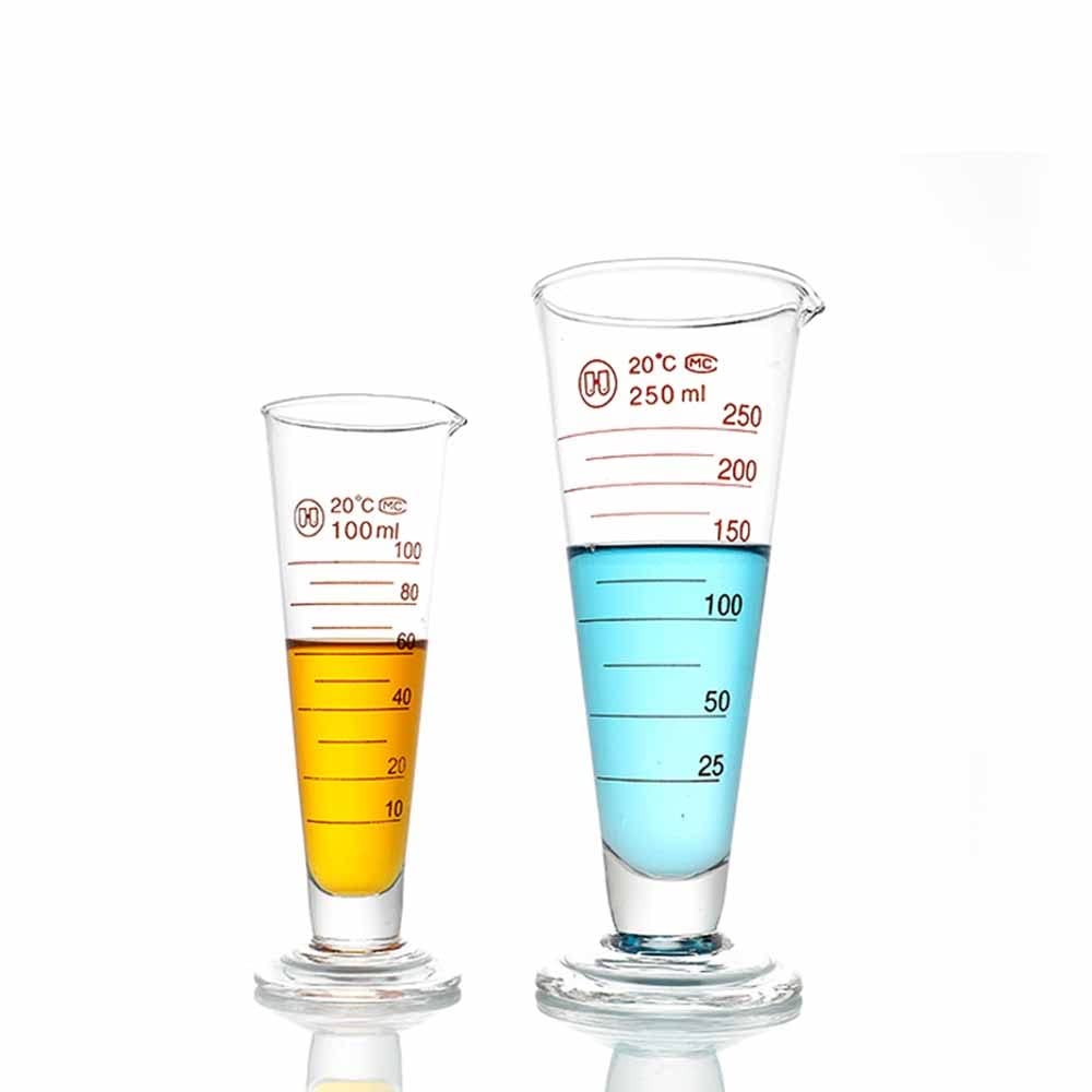 Labor-Messbecher, 1 Stück Weithalsglas, Konischer Becher, Flüssigkeitsspender, Zylinder, Experimentierwerkzeug For Die Schulwissenschaft, 5–2000 Ml (Color : 2000ML)