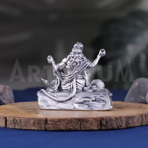 Image of Artarium Bhaktimay Hanuman ji Murti Bajrangbali Idol | Hanuman Ji Statue for Home Decor Gift Article Decorative Showpiece Pack of 1 (Bhaktimay Hanuman ji Silver)