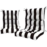 LVTXIII Outdoor Seat/Back Chair Cushion Patio Tufted High Back Cushion, Seasonal Replacement Rocking