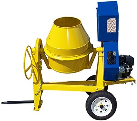 Prolinemax TOWABLE 9 CF CUBIC YELLOW ALLOY STEEL CEMENT MIXER 12V ELECTRIC STARTER 13 HP OHV @ 3600 RPM