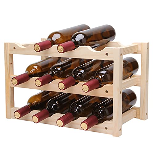 Soporte para botellas de vino de madera para 12 botellas miniatura 6