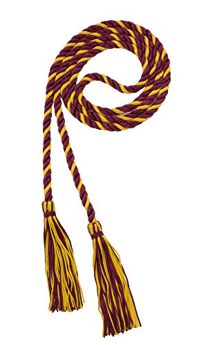 Image of Graduation Honor Cord - Maroon /Gold - Every School Color Available - Made in USA