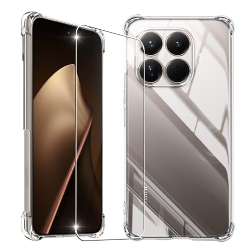 �Ή� Xiaomi 15T �P�[�X �N���A ���ϖh�~ + Xiaomi 15 T �K���X�t�B���� �_�� �V���I�~ 15T 5G �P�[�X �ϏՌ� �K���X�t�C�����ی�t�� �w��h�~ �����h�~ �ϏՌ� �K���X�t�C�����ی�t�� �w��h�~ �����h�~ �ϋv�� JCJC