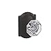 Schlage Custom FC21 ALX 716 CAM Alexandria Glass Knob with Camelot Trim Hall-Closet and Bed-Bath Lock, Aged Bronze