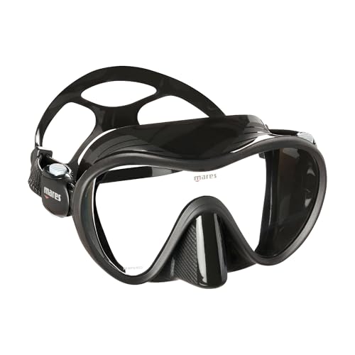 Mares Adult Tropical Mask - Frameless Dive Mask with Silicone Skirt for Scuba Diving, Freediving, Snorkeling, Spearfishing, Black