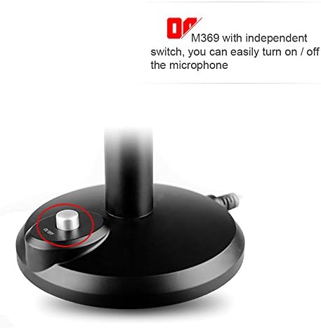 GranVela Gooseneck Stereo Microphone with Stand for PC,Laptop,iPad and MacBook, Ideal for Broadcasting,Live Streaming,Chatting,Facetime,Recording, Conference Call,3.5mm Jack- Silver