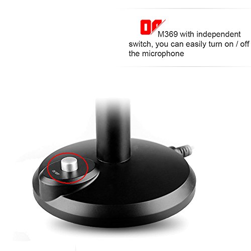 image for GranVela Gooseneck Stereo Microphone with Stand for PC,Laptop,iPad and