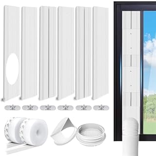 LINGKY Guarnizione Finestre per Condizionatore Portatile, Asciugatrice, Piastra del Kit Finestra per Condizionatore Portatile (Lunghezza 43-225 cm)