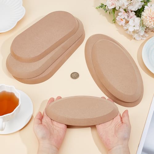 OLYCRAFT 6Pcs 6 Sizes Pottery Molds for Clay Ceramic MDF Pottery Clay Molds Oval Molding Clay Tools Plate Forming Mold for Handbuilding Projects Ceramics DIY Craft Making by OLYCRAFT - Used condition - Image 3