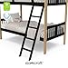 Storkcraft Caribou Twin-Over-Twin Bunk Bed (Black with Natual) – GREENGUARD Gold Certified, Converts to 2 Individual Beds