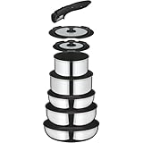 サーモス デュラブルシリーズ 取っ手のとれるフライパン8点セット IH･ガス火対応 ステンレス フライパン･鍋は食洗機対応 ミラー仕上げデザイン PFOA PFOS不使用 KSF-8A S