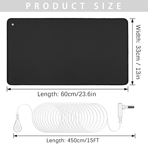 Grounding Mat With 15Ft Grounding Cord,Grounding Pad Kit, Earth Therapy For Foot Mat,Computer Mat, Sleep Mat, Pet Mat (23.6" X 13") #TOP1