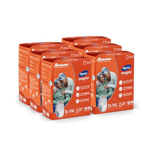 Image of DIGNITY Magna Pant Style Adult Diapers - XL /XXL (60 Pieces) With Wetness Indicator and Leakage Protection Upto 8-10 Hrs.