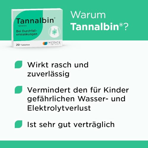 Durchfalltabletten Medice Tannalbin 500 mg 20 Stück