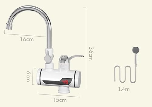 Eyes.Sys Electric Shower Water Heater Instant Hot Water Faucet 360° Rotating Fast Heating Water Tap Tankless Water Heater With Led Display & Hose thumb #7