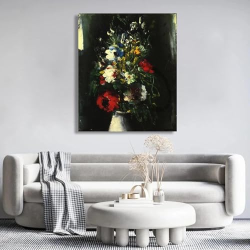 Tableaux décorations de bureau à domicile vase de fleurs 35x30 - 4