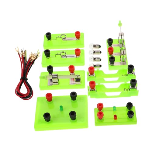 OFFSCH Kit de Circuitos Eléctricos Simple para Experimentación Escolar Material Seguro y Duradero para Enseñanza de Física con Serie y Paralelo Educativo Completo para Laboratorios