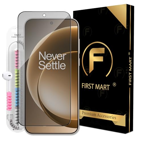 Image of FIRST MART Matte Gaming Tempered Glass for OnePlus 15 5G (6.8 Inch) Edge to Edge Coverage, Cable Protector and Easy Installation kit| Matte