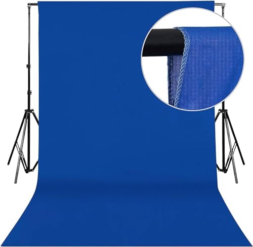 Image of HomeArt 8x9 Feet Navy Blue Backdrop for Decoration, Photography, Chroma Key Virtual Background Sheet for Photography Zoom Meeting, Cloth Curtain for Video Studio Streaming Gaming Photoshoot