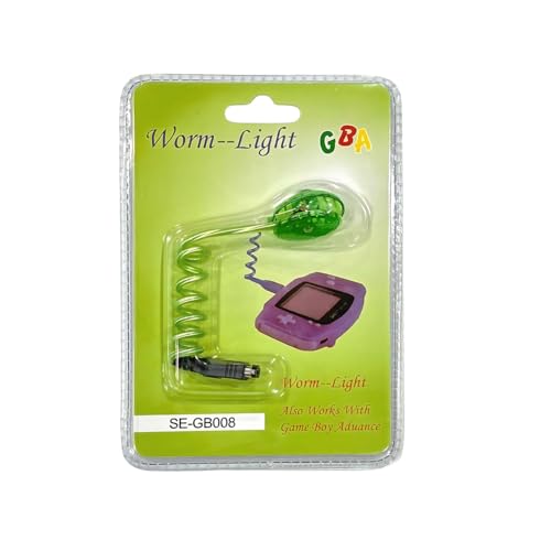 Image of Plug-in LED Worm Light for Game Boy Advance - GBA Screen Illuminator, Flexible Gooseneck Lamp, Battery-Free Console-Powered Design, Assorted Color