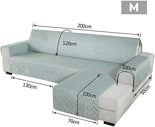 PETCUTE Sofa cover L shape quilted corner sofa cover sectional sofa protector with Chaise right hand Waterproof sofa covers 200x270cm
