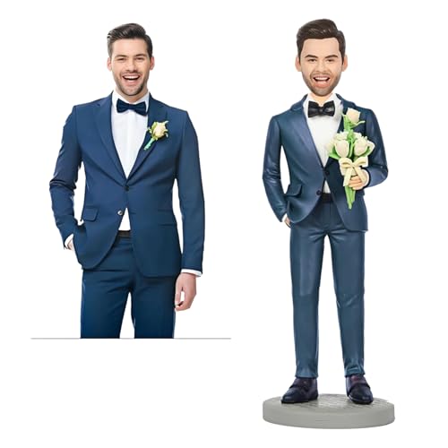 Generisch - Personalisierte Bobbleheads,Basierend auf Ihrem Foto-Custom Bobbleheads, voll personalisierte Statue, einzigartige handgemachte Bobble Head Figur, benutzerdefinierte Geschenke für Geburtstag