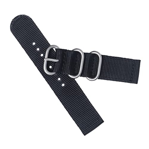 WOFASHPURET Nylon Watch Strap with Clasp for Sports Black