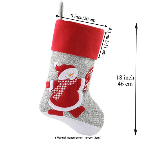 Bstaofy Christmas Stockings Set Of 3 Soft Patterned Reindeer Santa Claus Socks For Assorted Xmas Tree Hanging Decor Party Ornaments Gifts Kids #TOP2