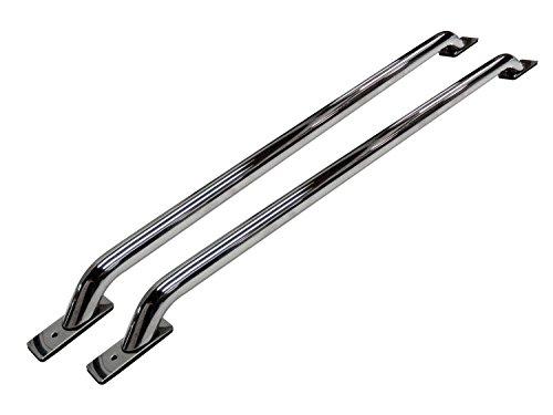 Go Rhino 8127C 62.5 Inch Steel Stake Pocket Mount Truck Bed Side Bar Tie Down Rails, Chrome Finish #1