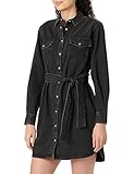 jeanskleid schwarz kurzarm Kurzes Jeanskleid JACK&JONES Women\'s JXTHALIA Regular Dress AKM5 Kleid, Black Denim, S